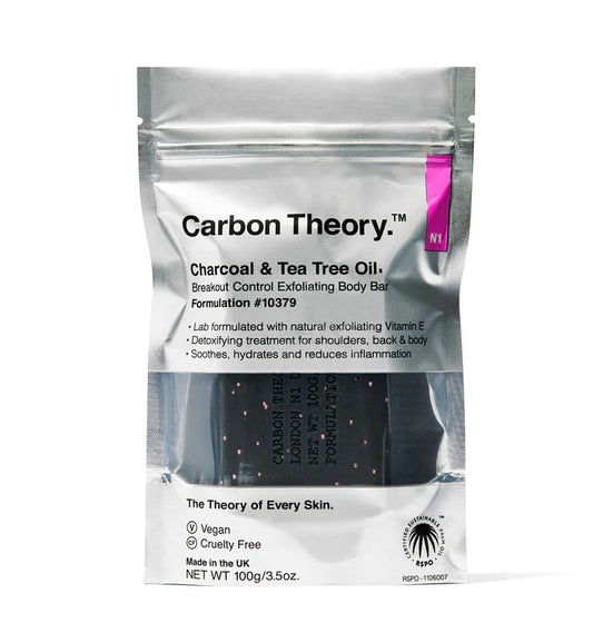 Carbon Theory Charcoal & Tea Tree Oil Breakout Control Exfoliating Body Bar 100 g