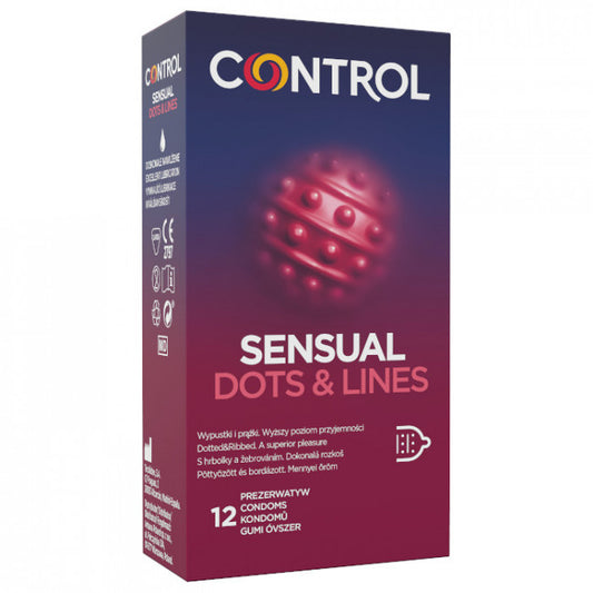 Control Sensual Dots & Lines Condoms 12 pcs
