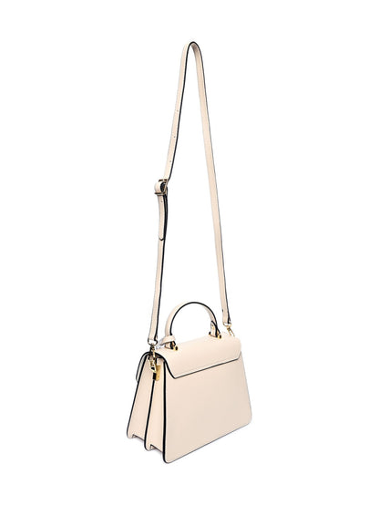 Anna Luchini Women's leather crossbody bag Beige