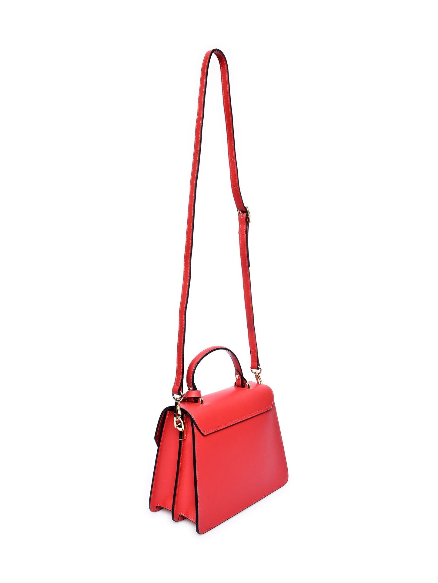 Anna Luchini Women's leather crossbody bag Red