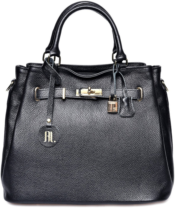 Anna Luchini Women's leather handbag Black