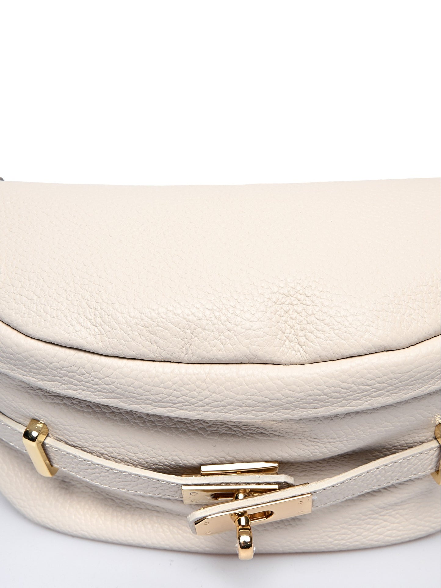 Anna Luchini Women's leather waist bag Beige