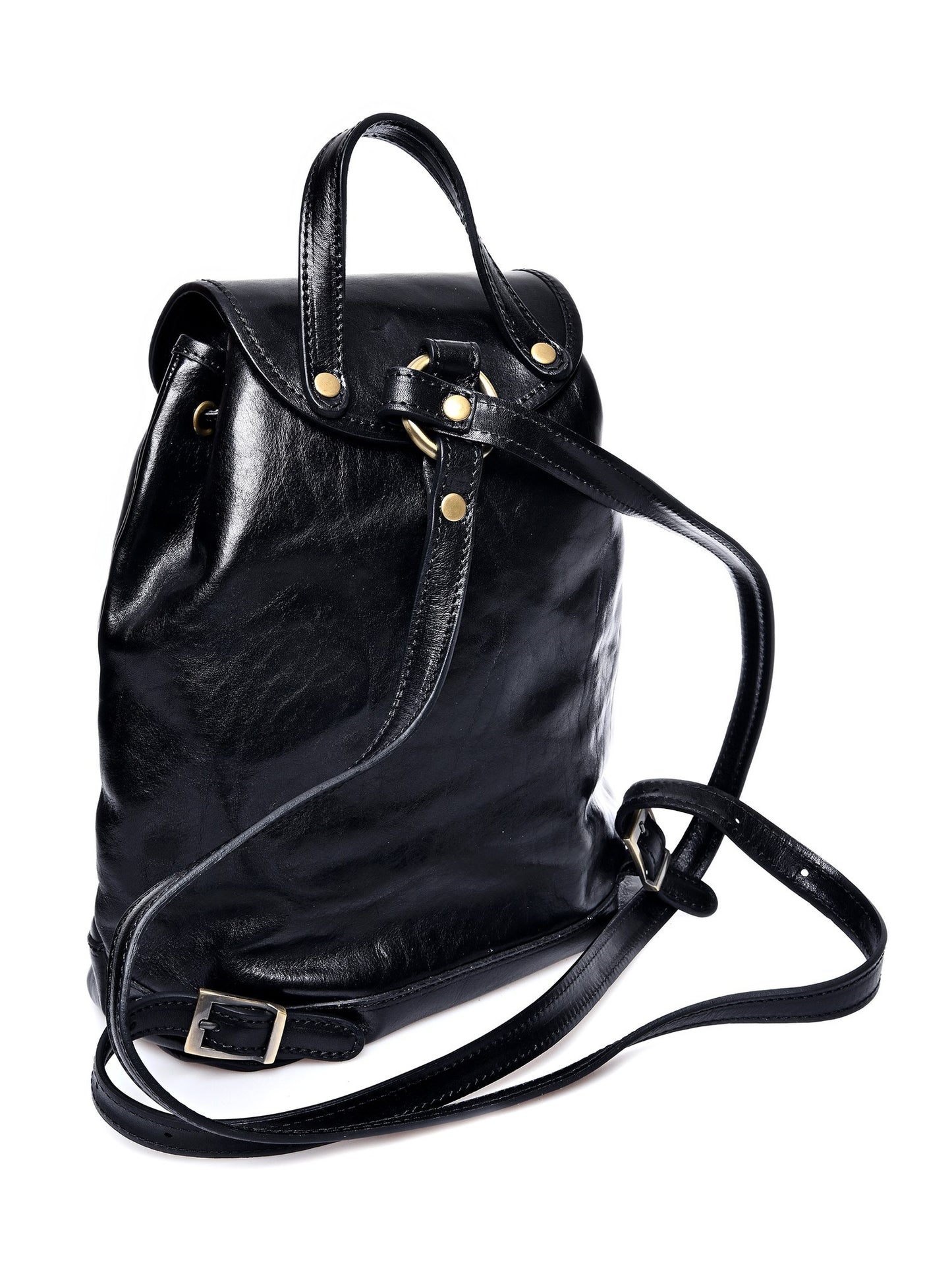 Anna Luchini Women's leather backpack Black