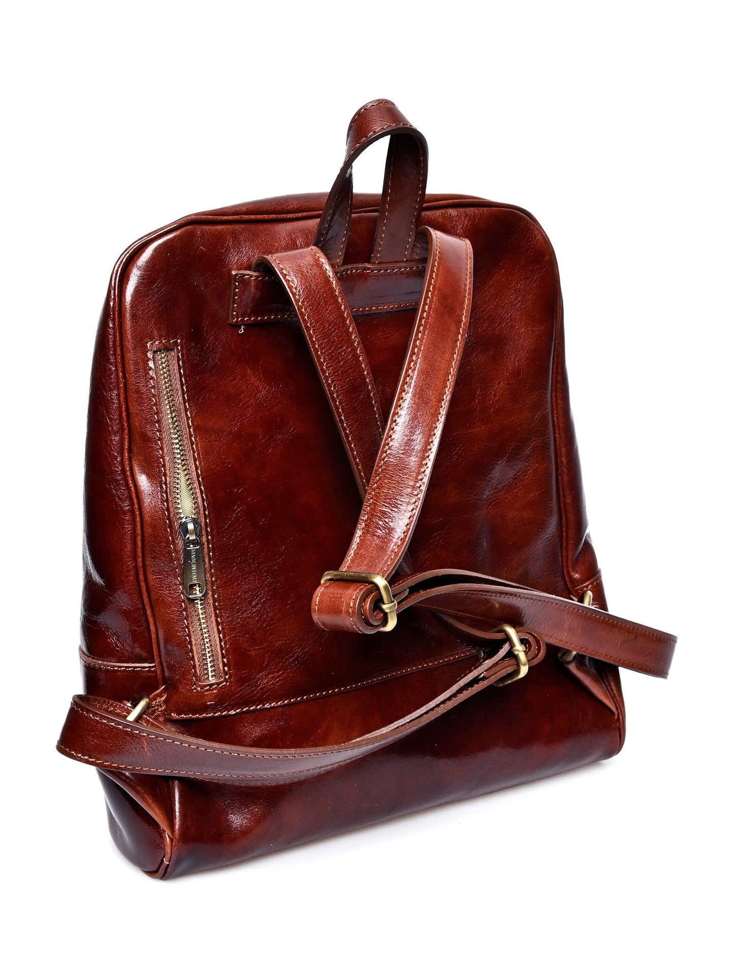 Anna Luchini Women's leather backpack Brown