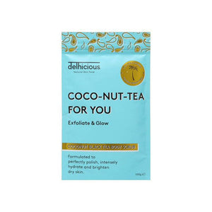 Delhicious Coco-Nut-Tea For You Coconut Black Tea Body Scrub 100 g