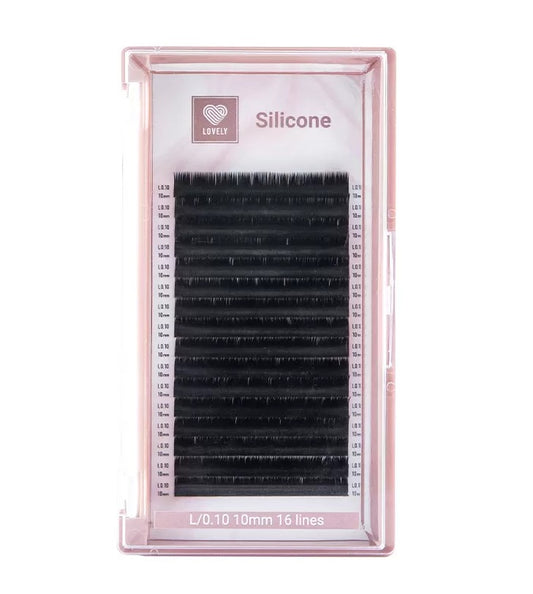 LOVELY artificial eyelashes Silicone M 0.07 - 10 mm (16 lines)