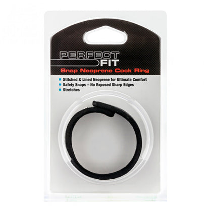 Perfect Fit Neoprene Snap Cockrings Black