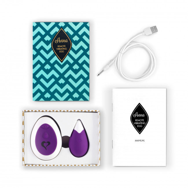 FeelzToys Anna Vibrating Egg Remote Deep Purple