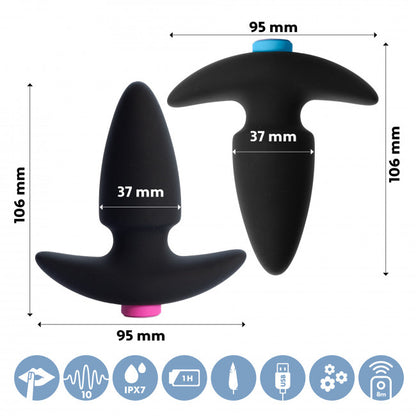 FeelzToys FunkyButts Remote Controlled Butt Plug Set for Couples