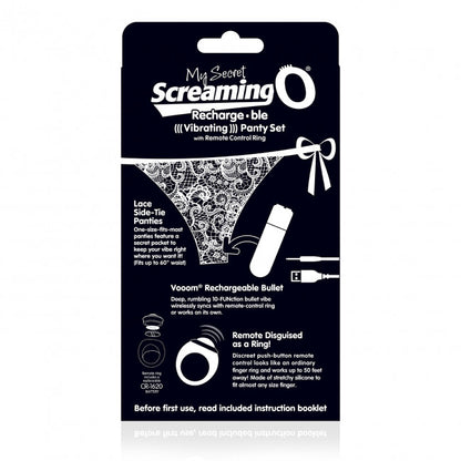 The Screaming O Charged Remote Control Panty Vibe Set Black