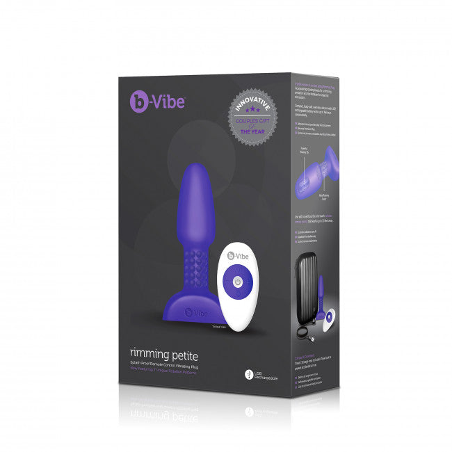 b-Vibe Rimming Petite Remote Control Plug Purple
