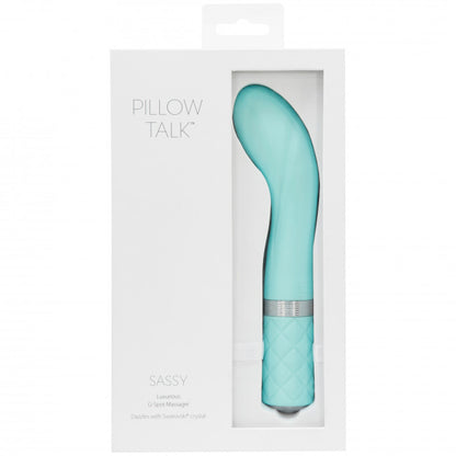 Pillow Talk Sassy Luxurious G-Spot Massager with Swarovski Crystal, Teal