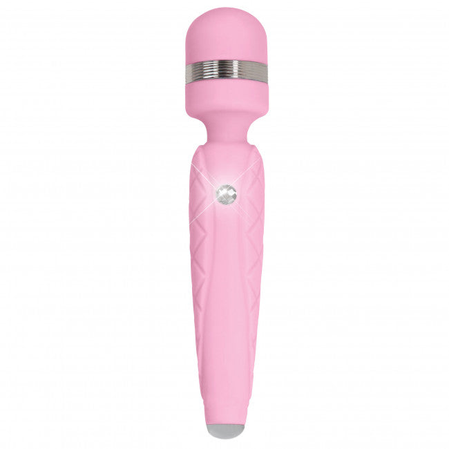 Pillow Talk Cheeky Luxurious Wand Massager with Swarovski Crystal Pink