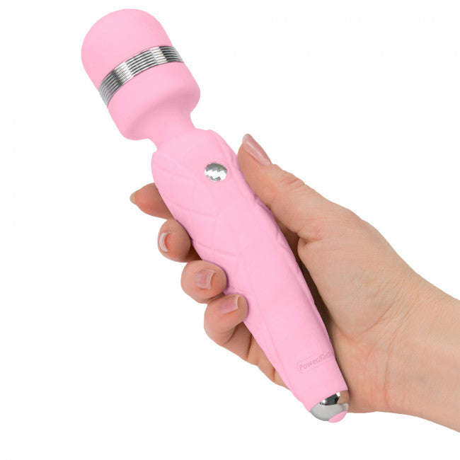 Pillow Talk Cheeky Luxurious Wand Massager with Swarovski Crystal Pink