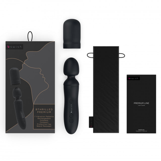 Bswish bthrilled Premium Wand Vibrator Black My Dr. XM Bswish bthrilled Premium Wand Vibrator Black My Dr. XM