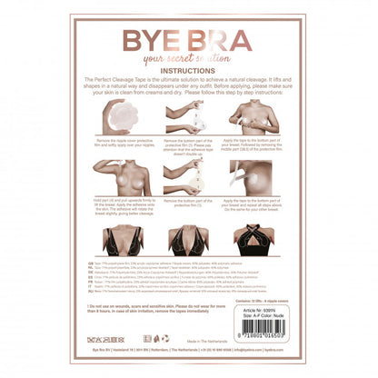 Bye Bra Perfect Cleavage Tape A-F Nude 3 Pairs