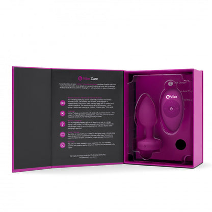 b-Vibe Vibrating Jewel Plug S/M Pink Ruby