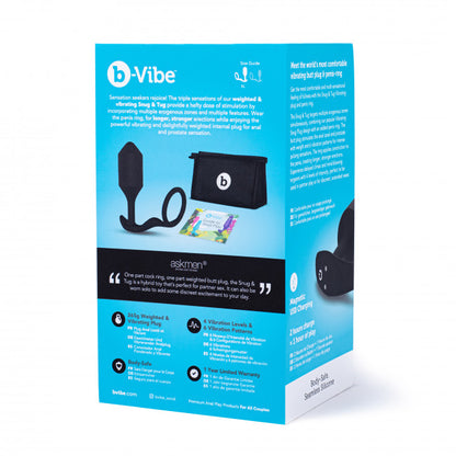 b-Vibe Vibrating Snug & Tug Black XL