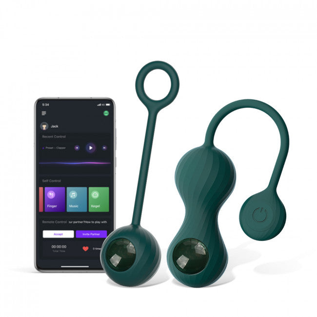 Magic Motion Crystal Duo Smart Kegel Vibrator with Weight Set