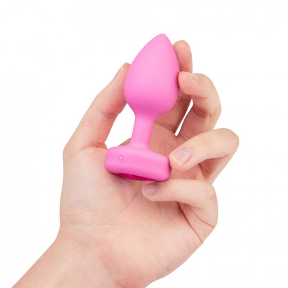 b-Vibe Vibrating Heart Plug S/M Pink