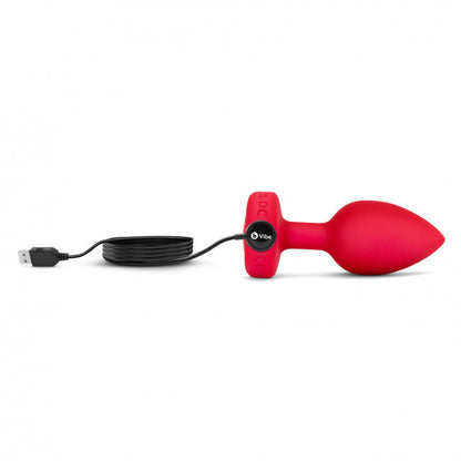 b-Vibe Vibrating Heart Plug M/L Red