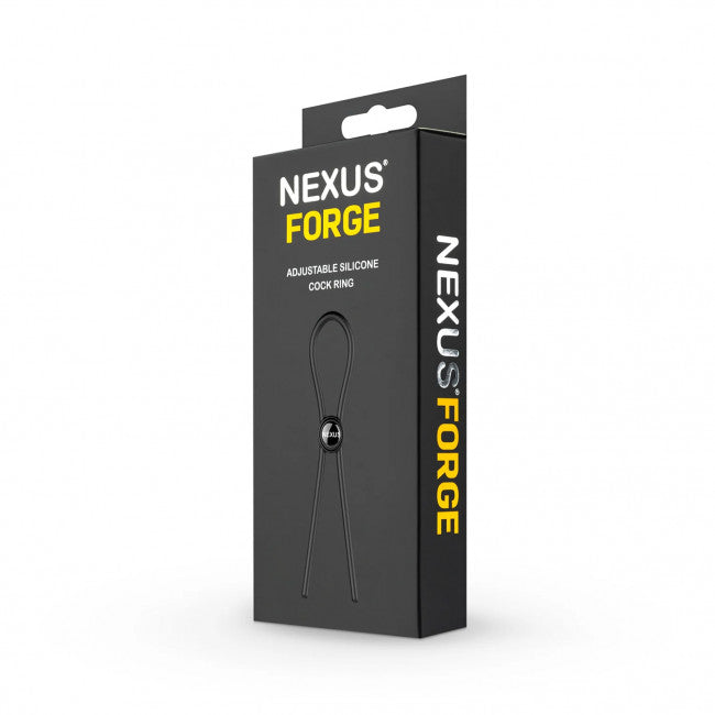 Nexus Forge Single Adjustable Lasso Silicone Cock Ring Black