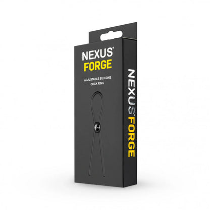 Nexus Forge Single Adjustable Lasso Silicone Cock Ring Black