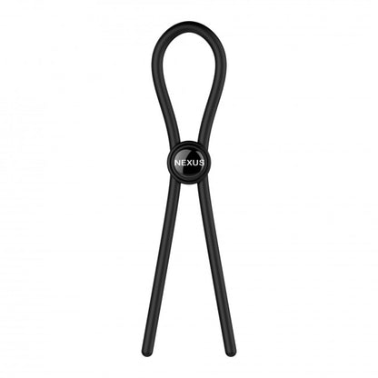 Nexus Forge Single Adjustable Lasso Silicone Cock Ring Black