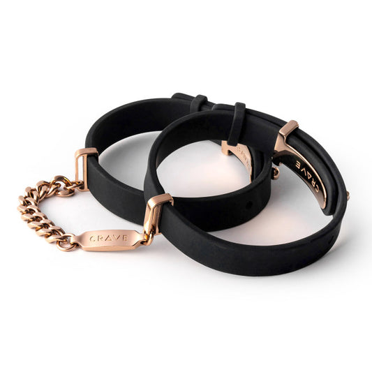 Crave ID Cuffs Bracelet Black/Rose Gold