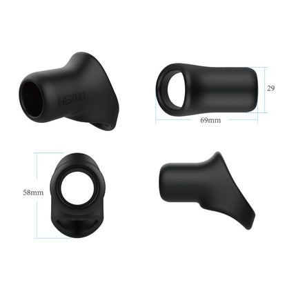 Nexus Rise Silicone Cock and Ball Holder Black