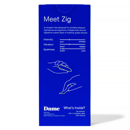 Dame Zig Compact Vibrator Magenta