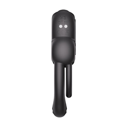 HoneyPlayBox Anello App-Controlled Vibrating Double Cock Ring with Clitoral Stimulator Black