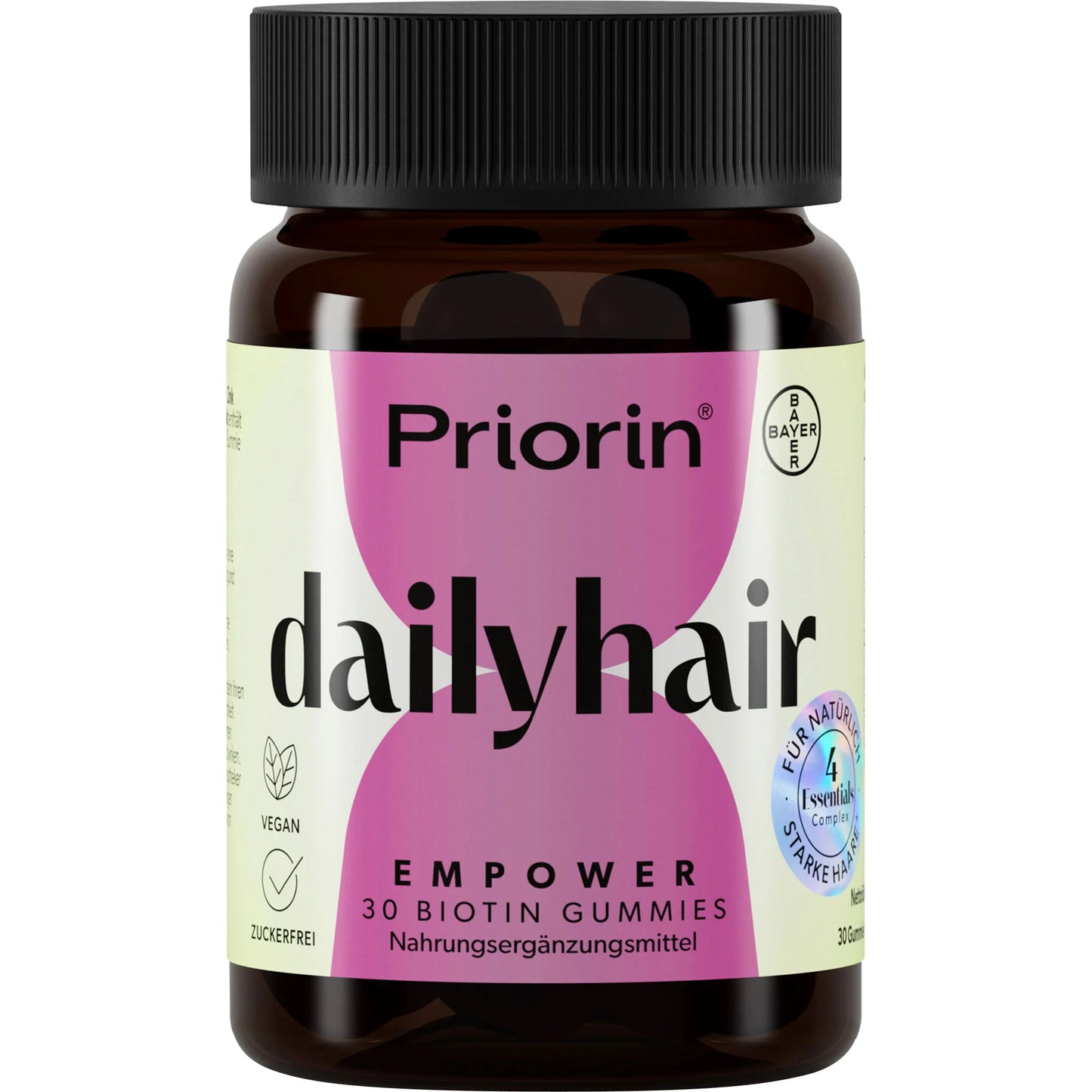Bayer Priorin dailyhair Empower Biotin Gummies for naturally strong hair, 30 gummies