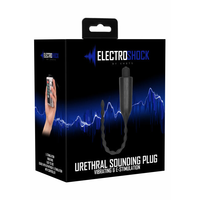 ElectroShock E-Stimulation Vibrating Urethral Sounding Plug Black