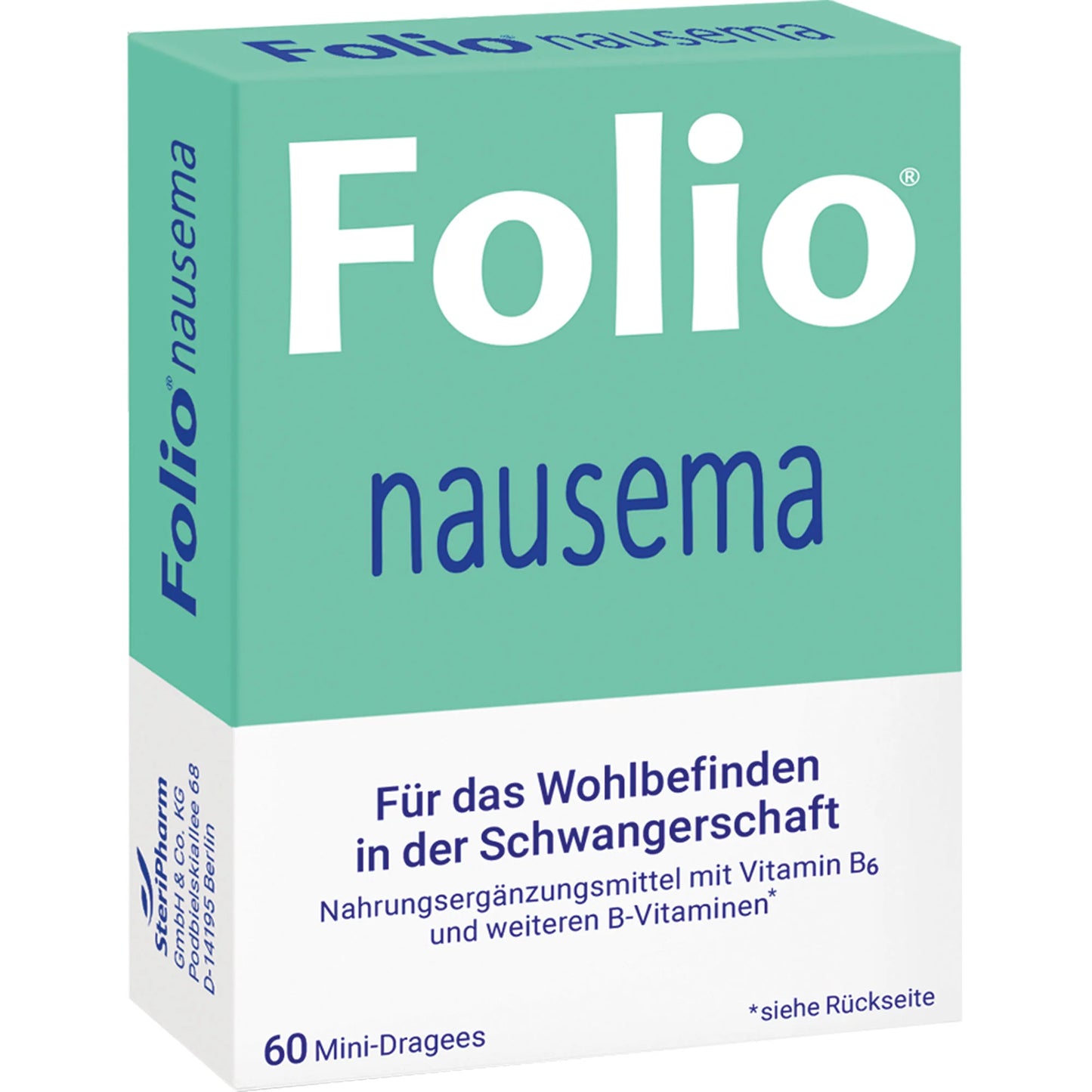 Folio Nausema Mini-Dragees for well-being during pregnancy, 60 dragees
