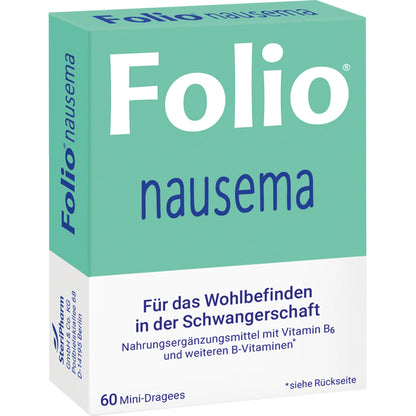Folio Nausema Mini-Dragees for well-being during pregnancy, 60 dragees