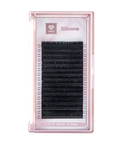 LOVELY artificial eyelashes “silicone” C+; 0.07 - 09 mm (16 rows)