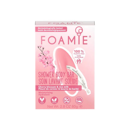 Foamie Cherry Kiss With Cherry Blossom and Rice Milk Shower Body Bar 80 g