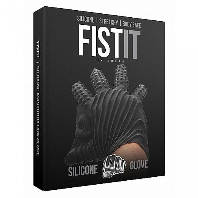 Shots FistIt Masturbation Silicone Glove Black