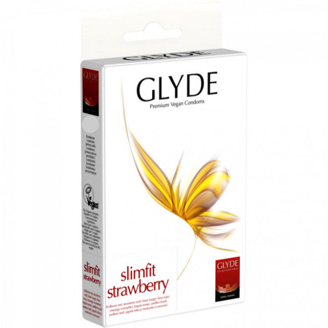 Glyde Slimfit Strawberry Premium Vegan Condoms