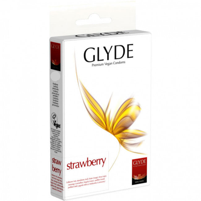 Glyde Strawberry Premium Vegan Condoms