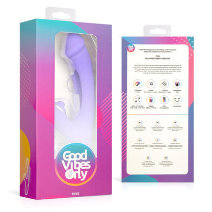 Good Vibes Only Tess Rabbit Vibrator with G-Spot Stimulator Purple