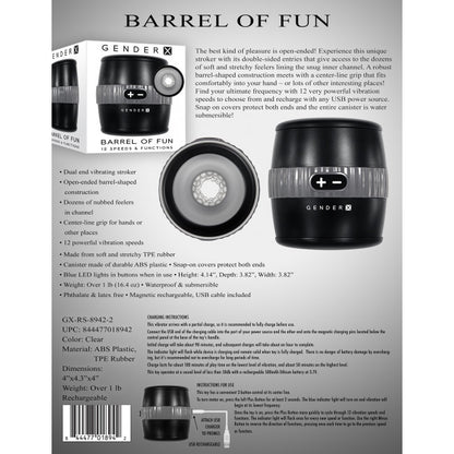 Evolved Barrel of Fun Masturbator Black