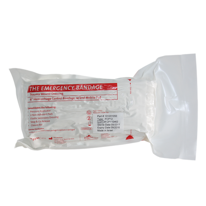 4" White Israeli Bandage with Pressure Bar