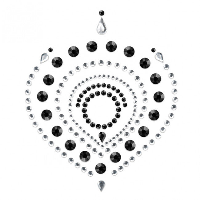 Bijoux Indiscrets Flamboyant Black & Silver - nipple and groin ornaments