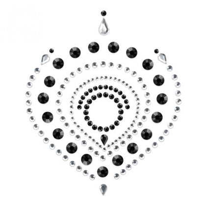 Bijoux Indiscrets Flamboyant Black & Silver - nipple and groin ornaments