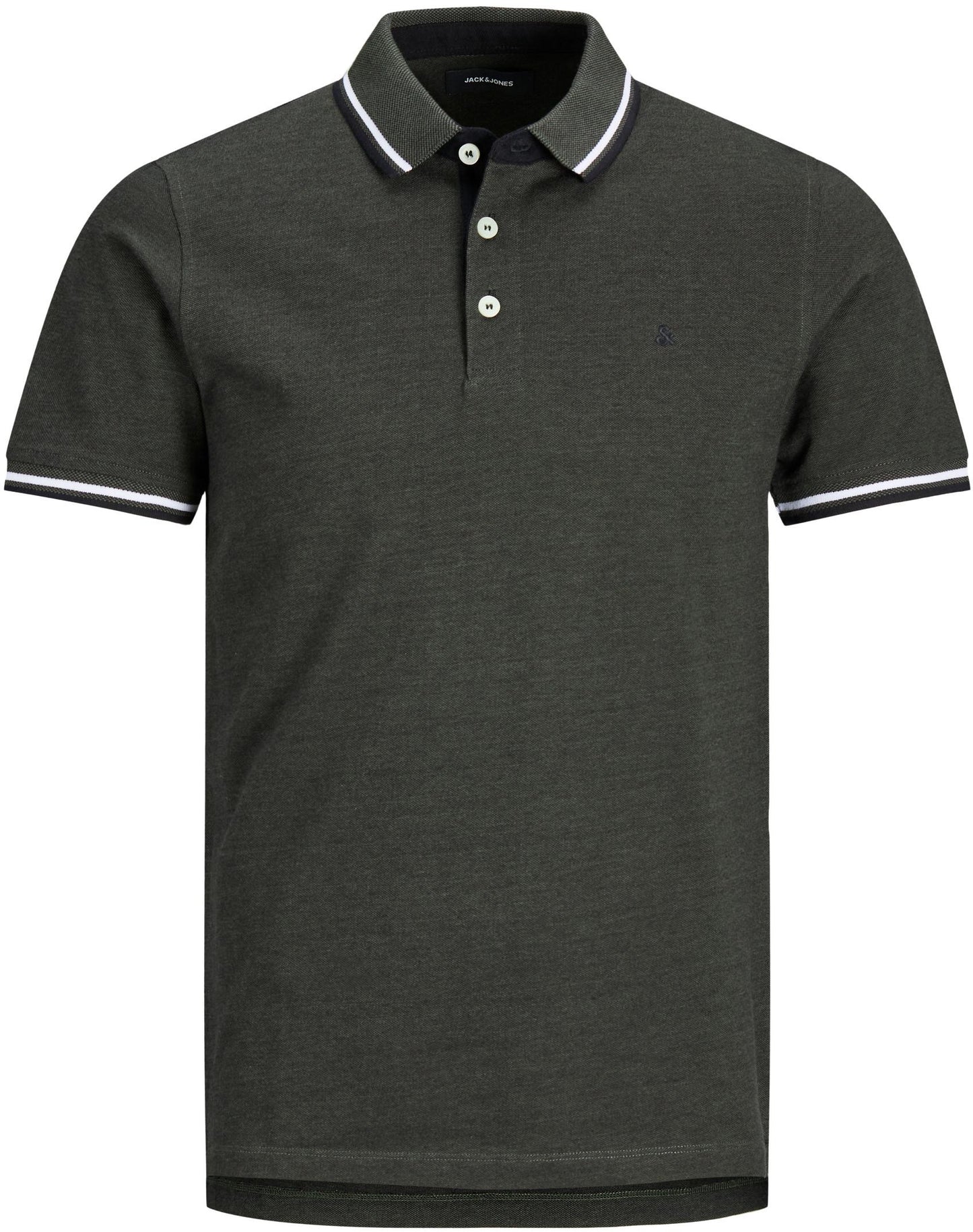 Jack&Jones PLUS Men's Slim Fit Polo Shirt JJEPAULOS Forest Night Size 4XL