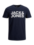 Jack&Jones PLUS Men's T-shirt JJELOGO Regular Fit Navy Blazer