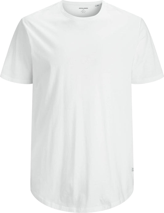 Jack&Jones PLUS Men's T-shirt JJENOA Long Line Fit White