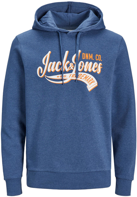 Jack&Jones PLUS Men's sweatshirt JJELOGO Regular Fit Ensign Blue